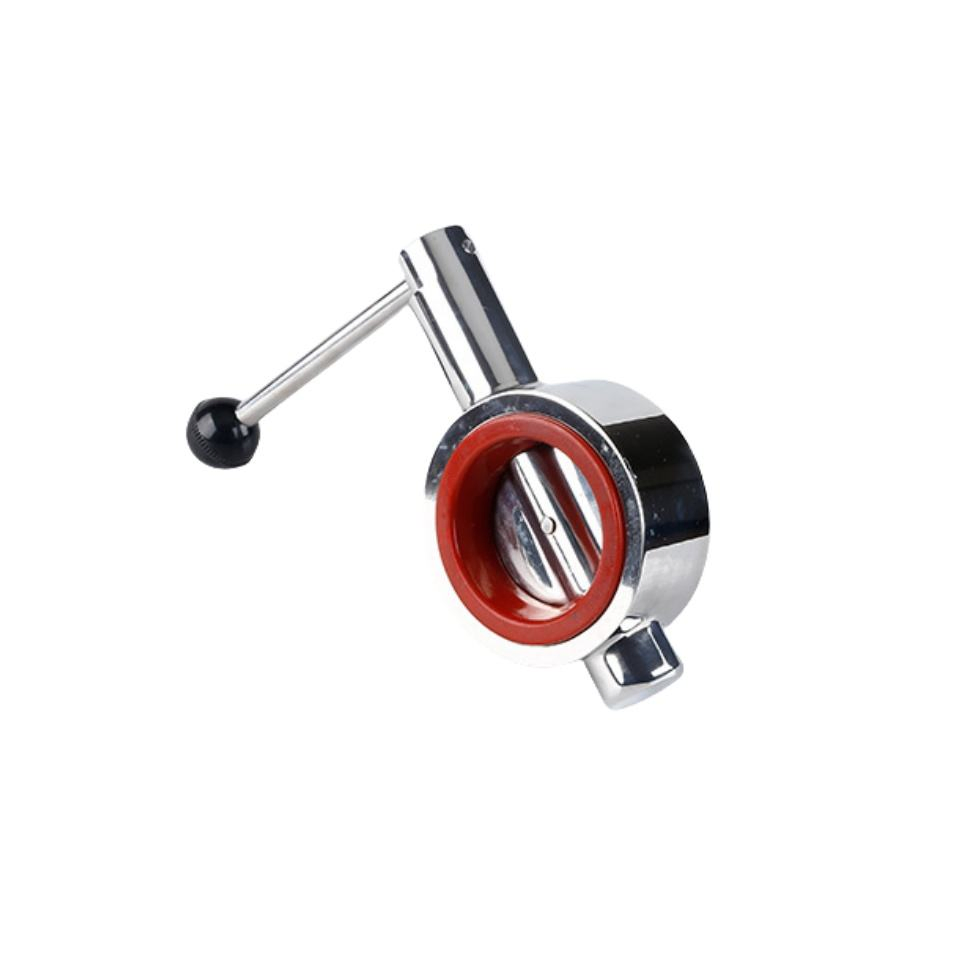 Sanitary Wafer Butterfly Valve in SS304 with PTFE Sealing Material