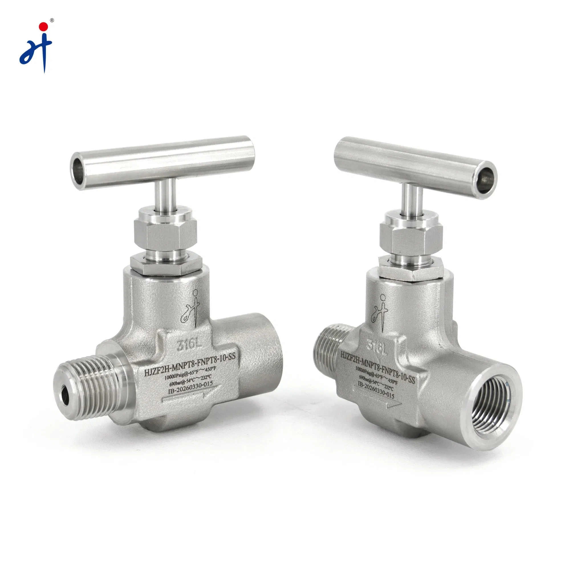 SS316 Forged Needle Valve 10000psi High Pressure 1/2 NPT Male Female Thread for Oil Gas