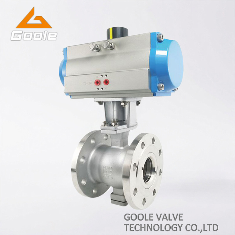 Pneumatic Actuated Wafer Type V Port Segment Ball Valve