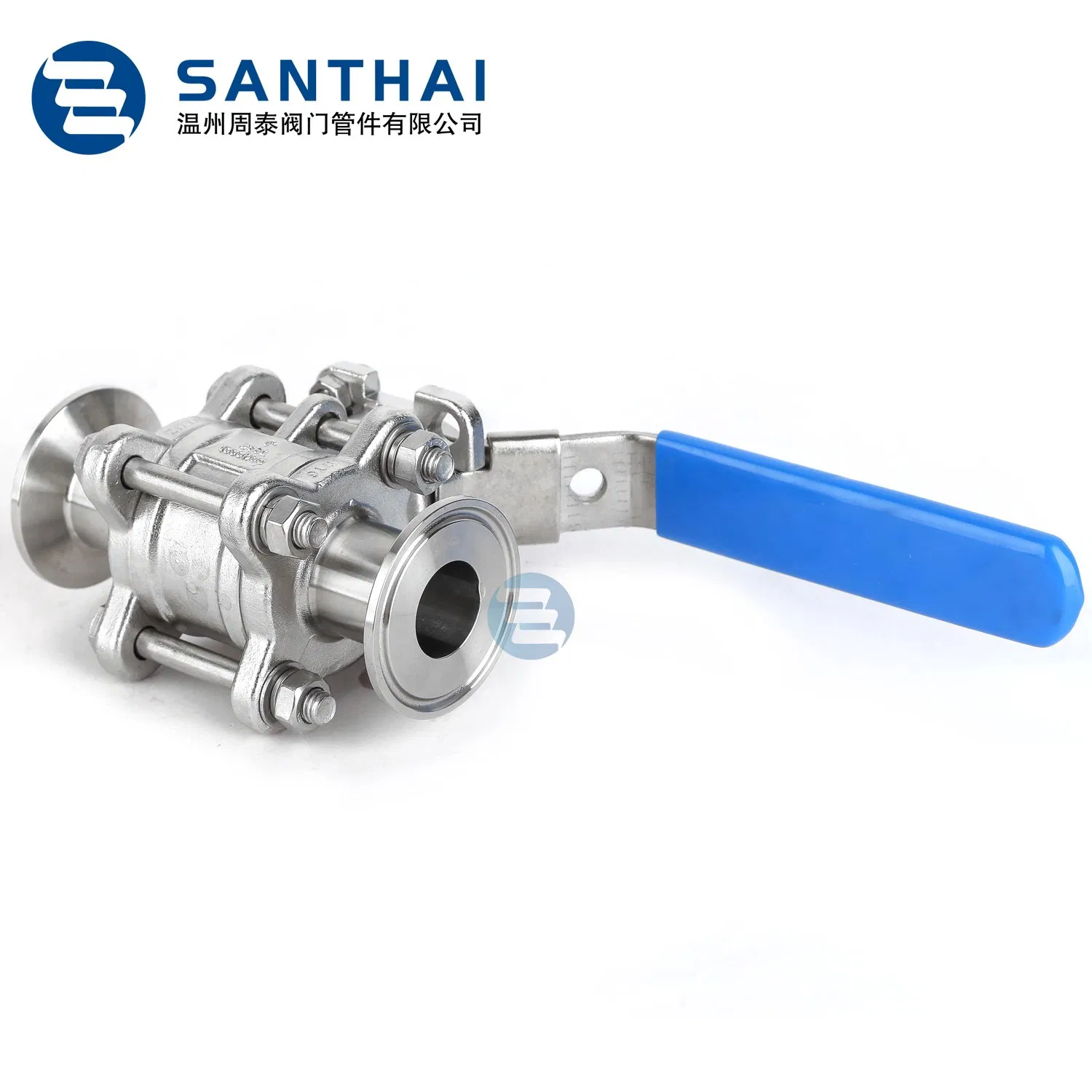 Hygienic Sanitary Stainless Steel Pneumatic 3PCS Tank Bottom Ball Valve