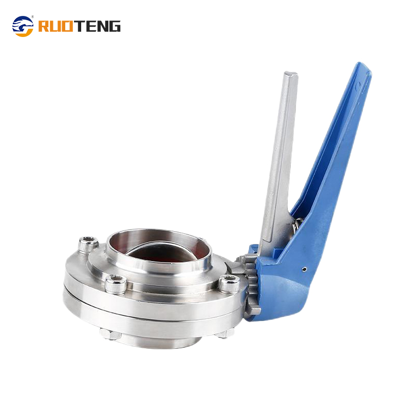 [Ruoteng] SS304 SS316L Stainless Steel Welded Food Grade Hygienic Sanitary Butterfly Valve with Duckbill