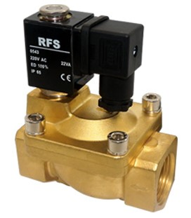 2W 2/2 Pneumatic Brass 24V Air Water Solenoid Valves