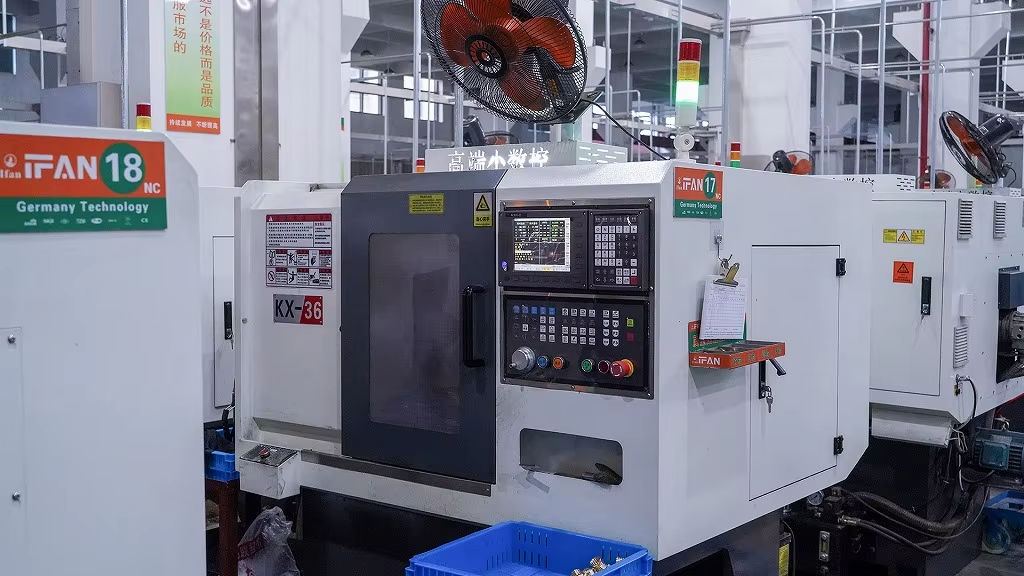 CNC machining center for high-precision valve parts at Maria Valve