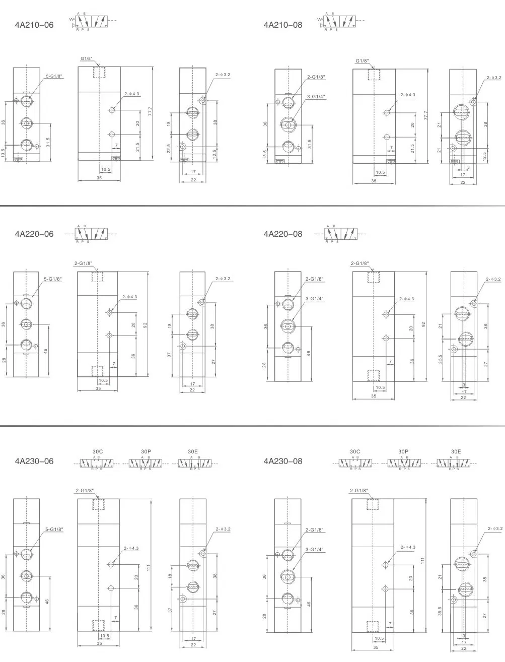 Solenoid Valve Dimensions 2