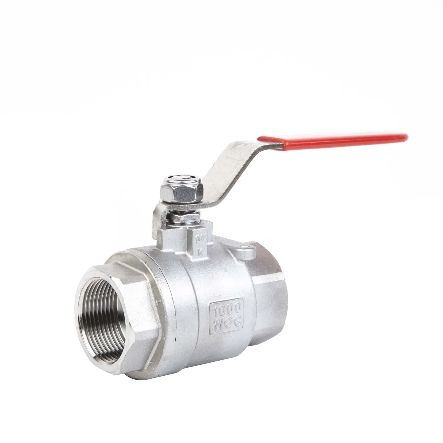 2PC 1-Inch CF8m/CF8 Stainless Steel Threaded Segment Full Diameter 1000wog Internal Thread Ball Valve