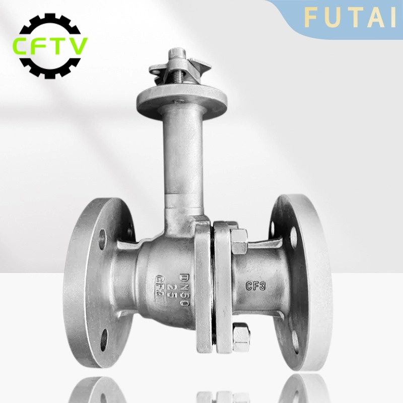Handle API Chemical Industrial CF8m CF3m Casting Cryogenic Flanged Ball Valve