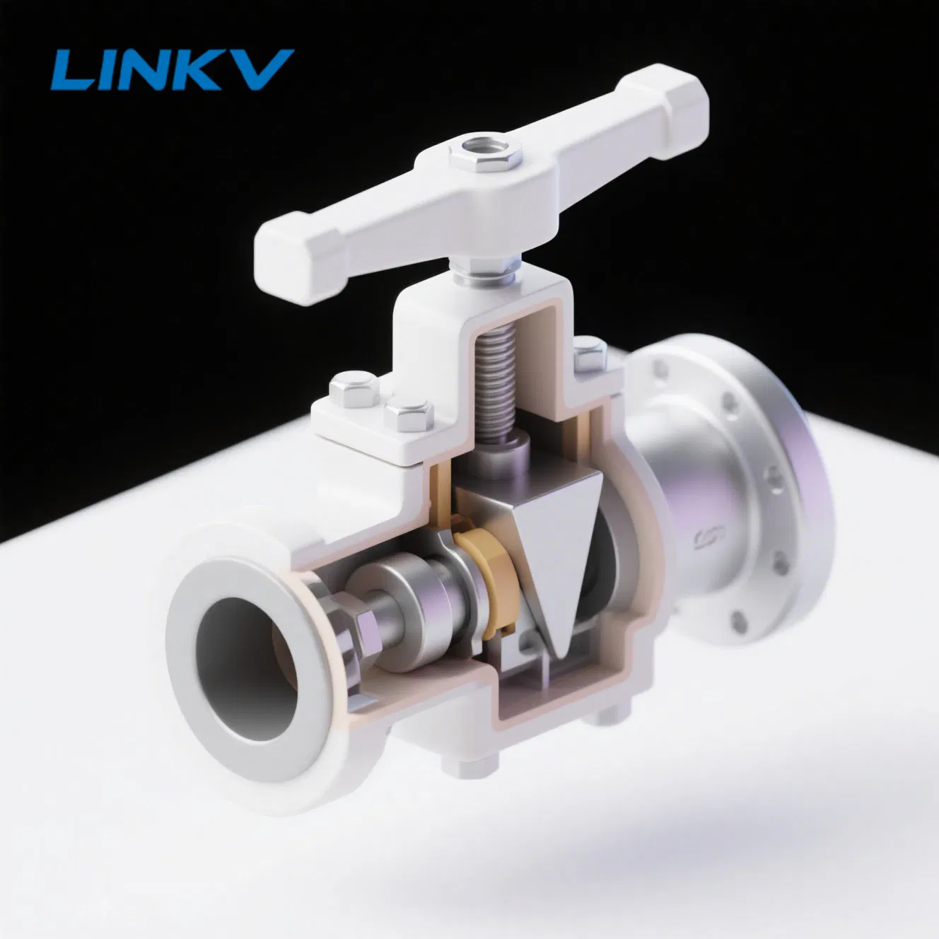 Stainless Steel Knife Gate Valve with Pneumatic Actuator for Abrasive Flow Control