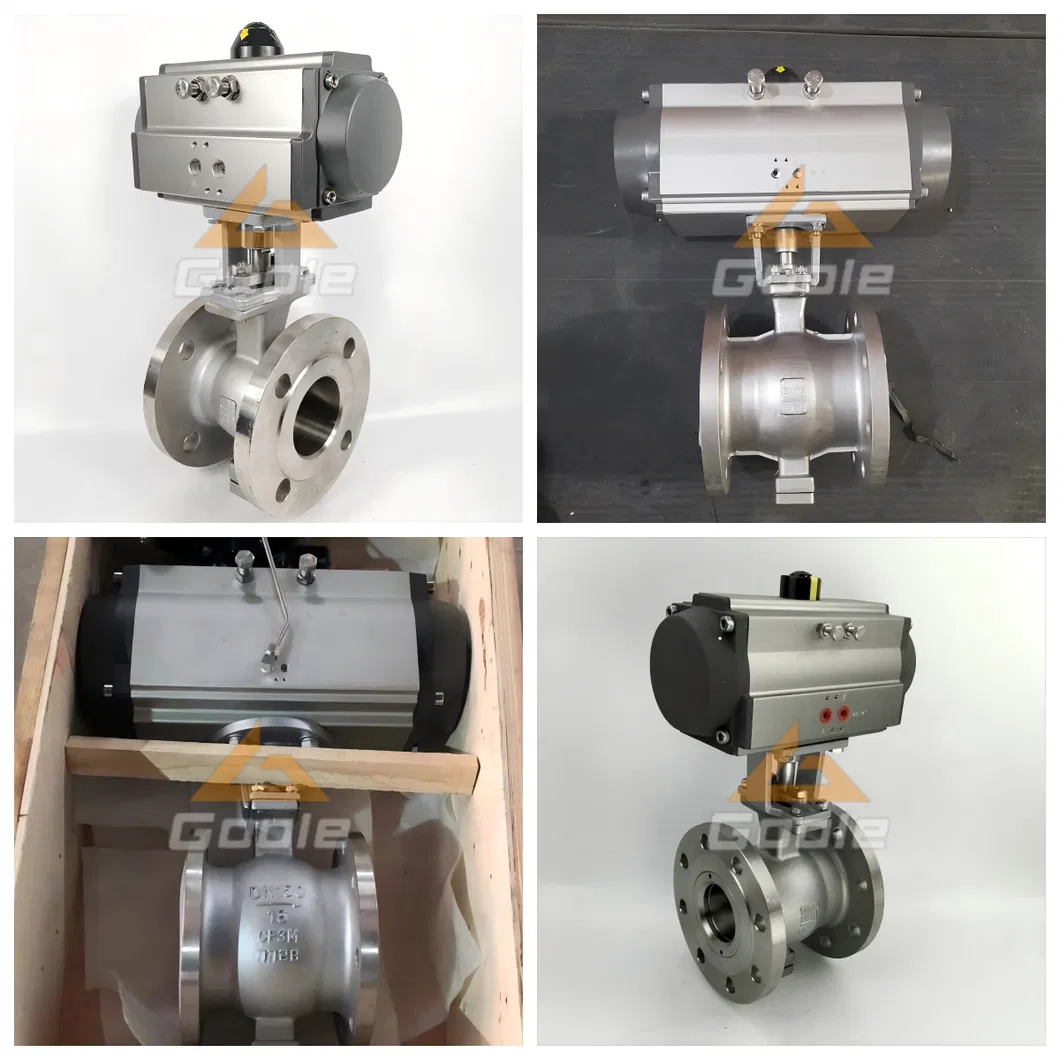 Pneumatic Actuated V Port Ball Valve Display