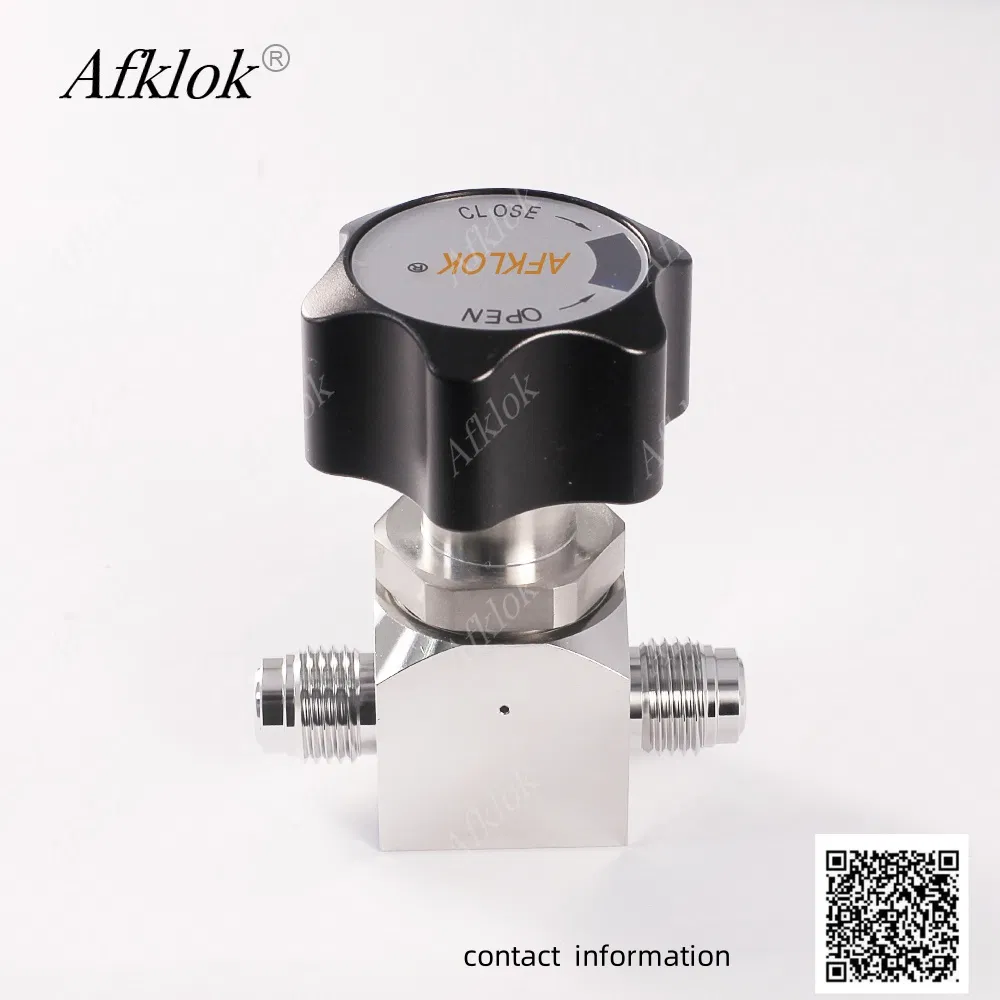 Manual ANSI Afklok 1/4inch VCR Male Thread Gas Stop Diaphragm Valve for Oxygen CO2 N2 C2h2