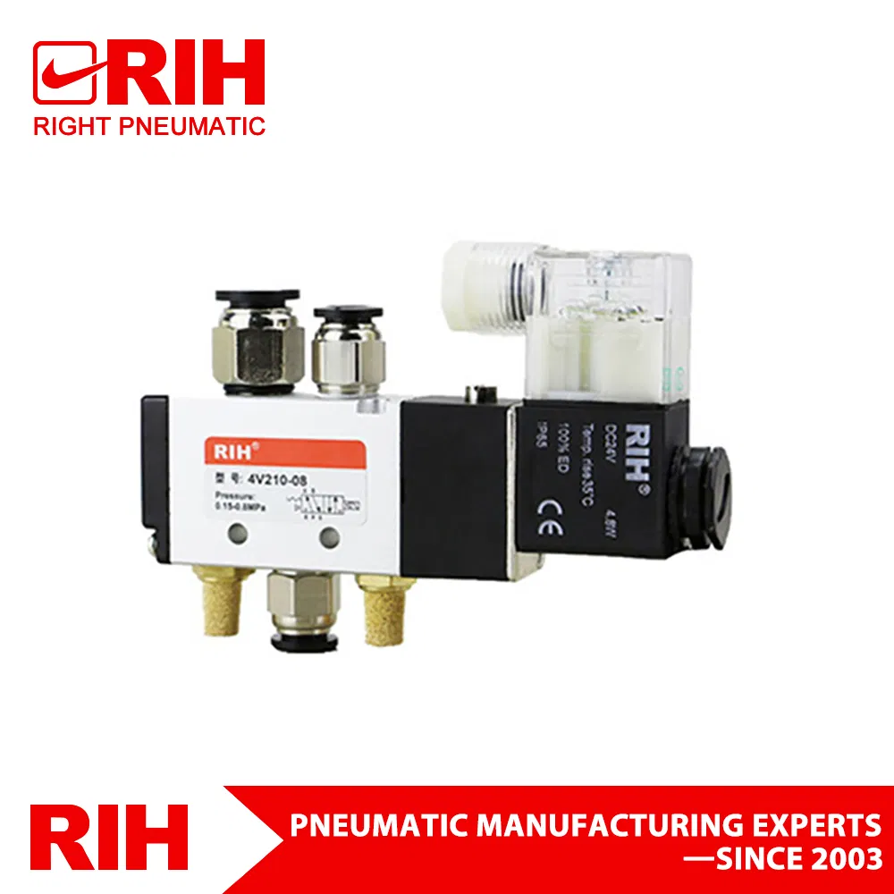Pneumatic Component 4V210 G1/4 NPT 1/4 High Quality 5 Way Valve 4V Series Solenoid Valve Air Flow Control Valve