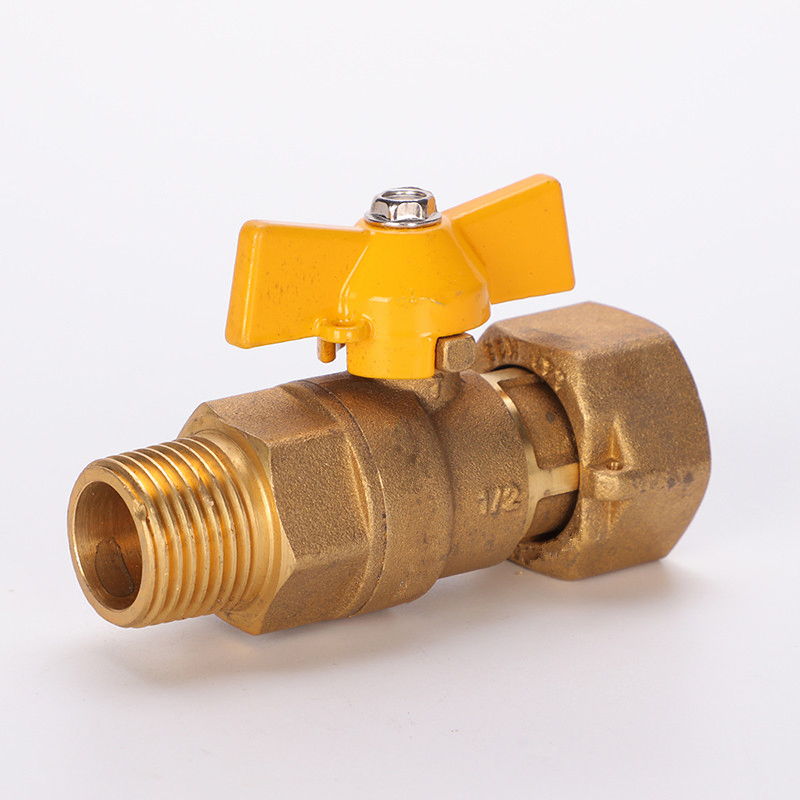 Stove Burner Valve Brass Needle Valves 1/4‘ ’ for Gas Copper Pipe