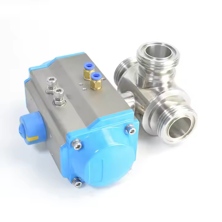 3A Stainless Steel SS304 SS316L Sanitary Food Grade Three-Way Threaded Ball Valve
