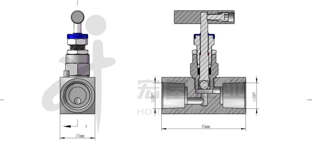 Instrument Needle Valve Close Up