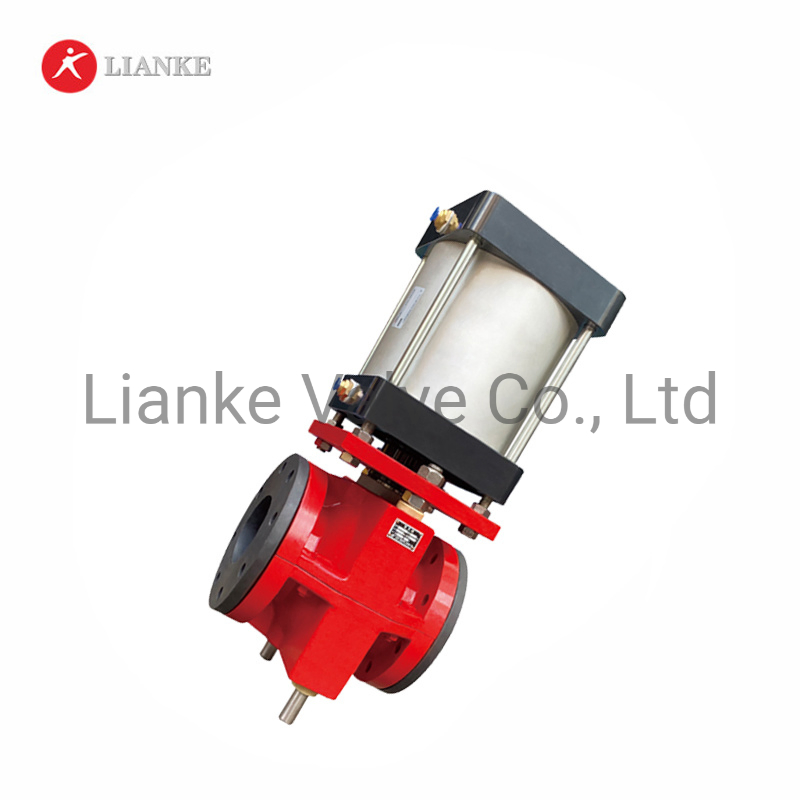 Cast Steel Pneumatic Operation Flange Connection Pinch Valve Pipe Clamp Valve with Natural Rubber