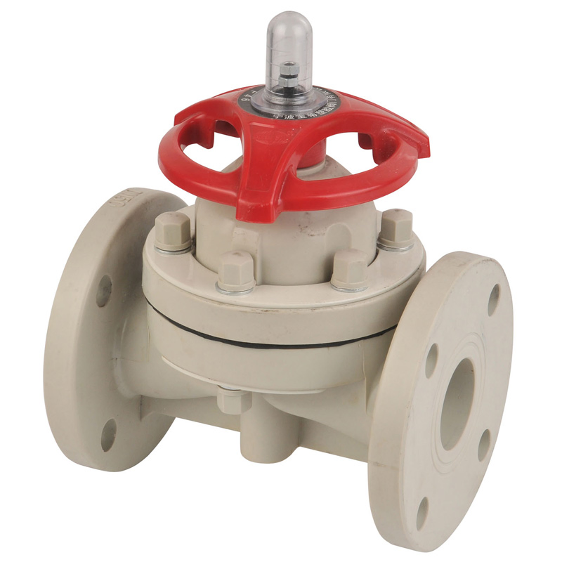 PVDF Diaphragm Valve, Plastic/PTFE/Weir Type/Flanged
