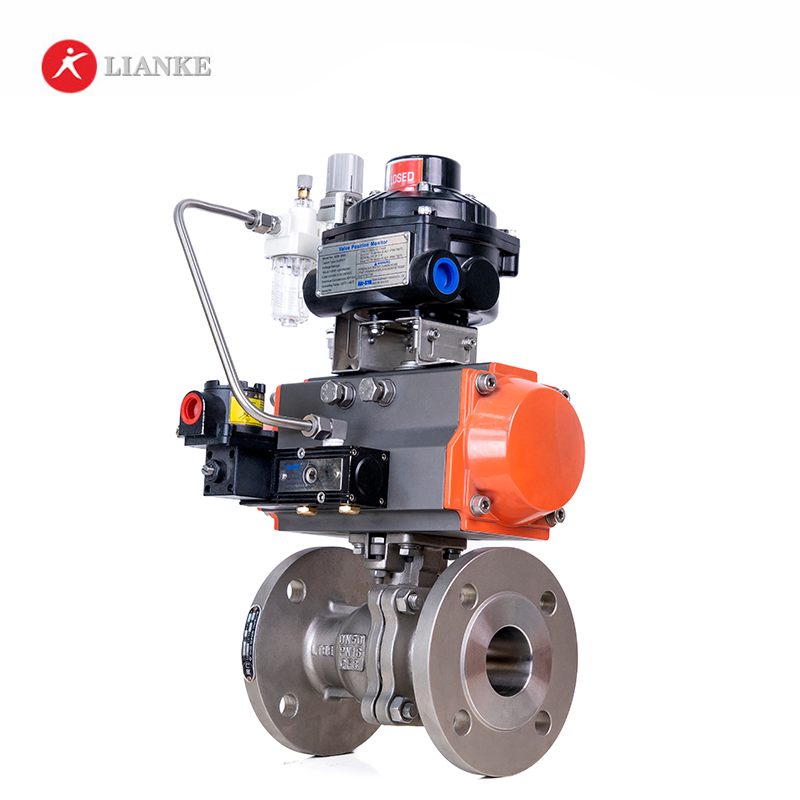 Stainless Steel CF8/CF8m Wafer Segmented Float/Floating Brass 3 Way Ball Valve with Pneumatic Actuator Industrial Control / Globe Valve Pinch Valve