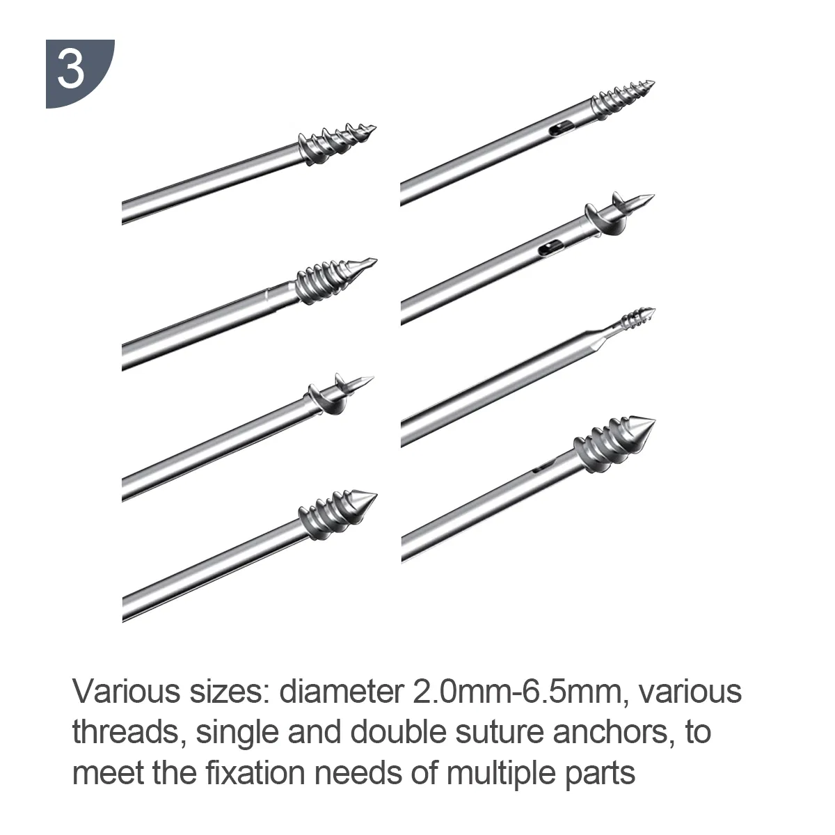 Sport Medicine Surgical Bone Instrument Non-Absorbable Shoulder Suture Anchor