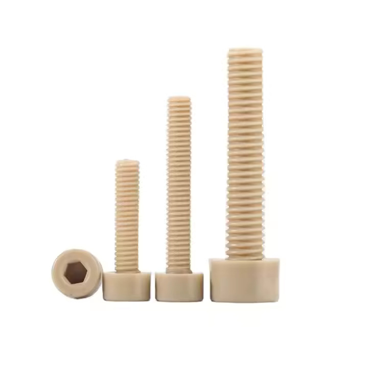 Insulation Peek Screw Hex Head Plastic Screw DIN 912 Cylindrical Hex Socket Cap Screw
