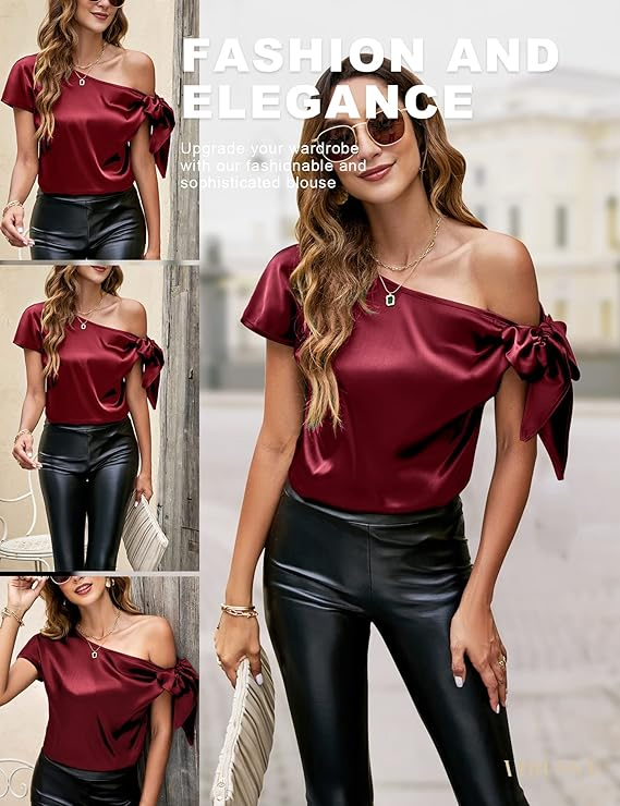 The Beautiful Silk Slant Shoulders Are for Vacation and Travel