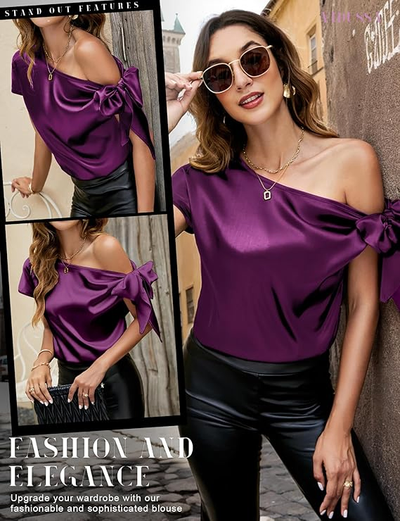 The Beautiful Silk Slant Shoulders Are for Vacation and Travel