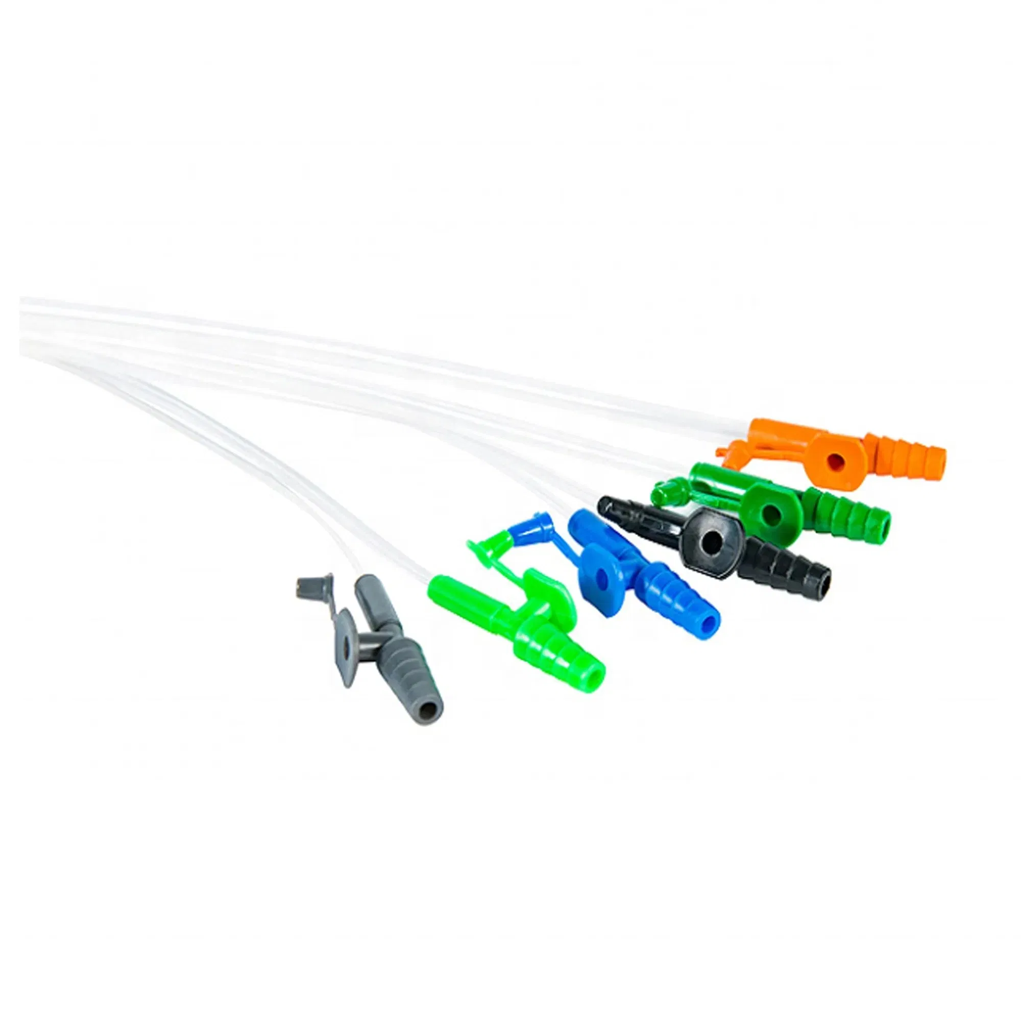 Disposable Medical Colour Codes with Finger Control Valve Adult PVC Suction Catheter