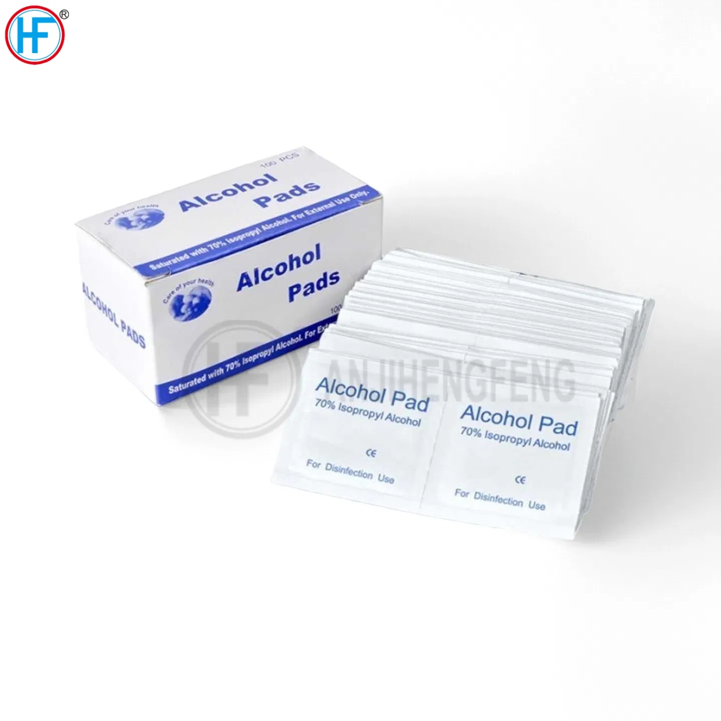 Alcohol Prep Pads, 70% Alcohol Cotton Slices, 100 PCS Alcohol Gauze Pads Individually Wrapped