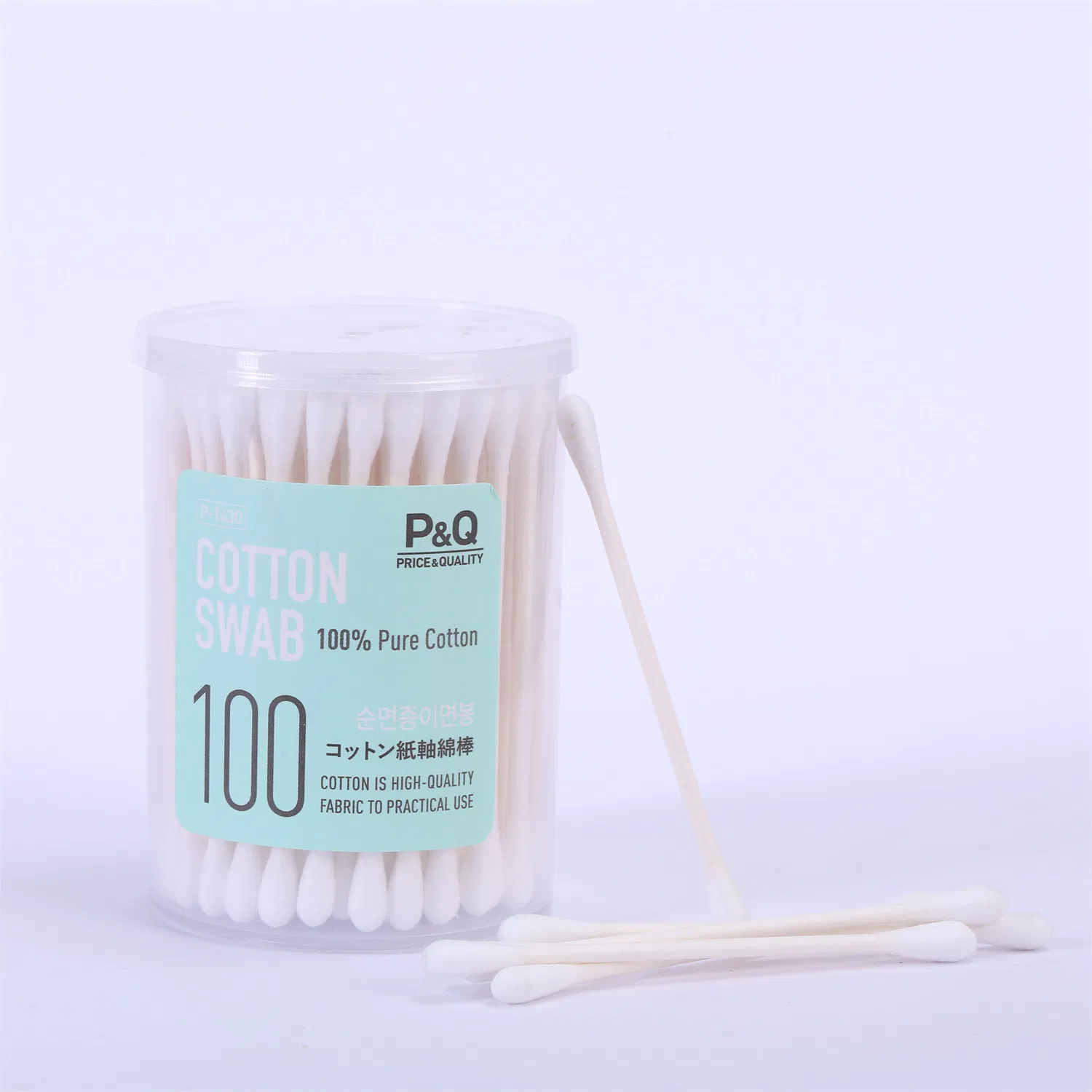 Sample Customization Bebes Paper Stick Cotton Swab for Daily Use in Canister