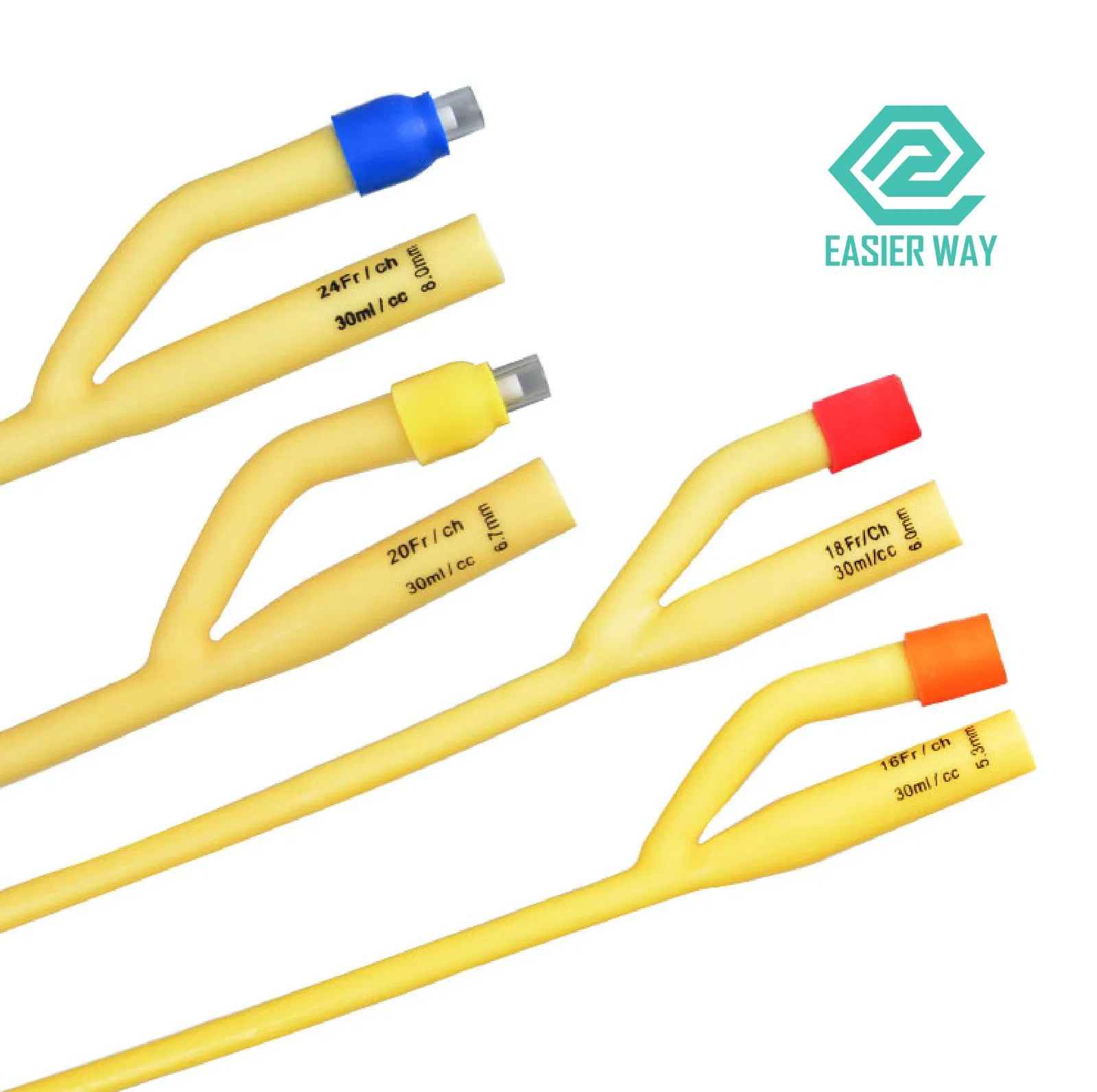 Nature Rubber Latex Urinary Foley Catheters with Balloon