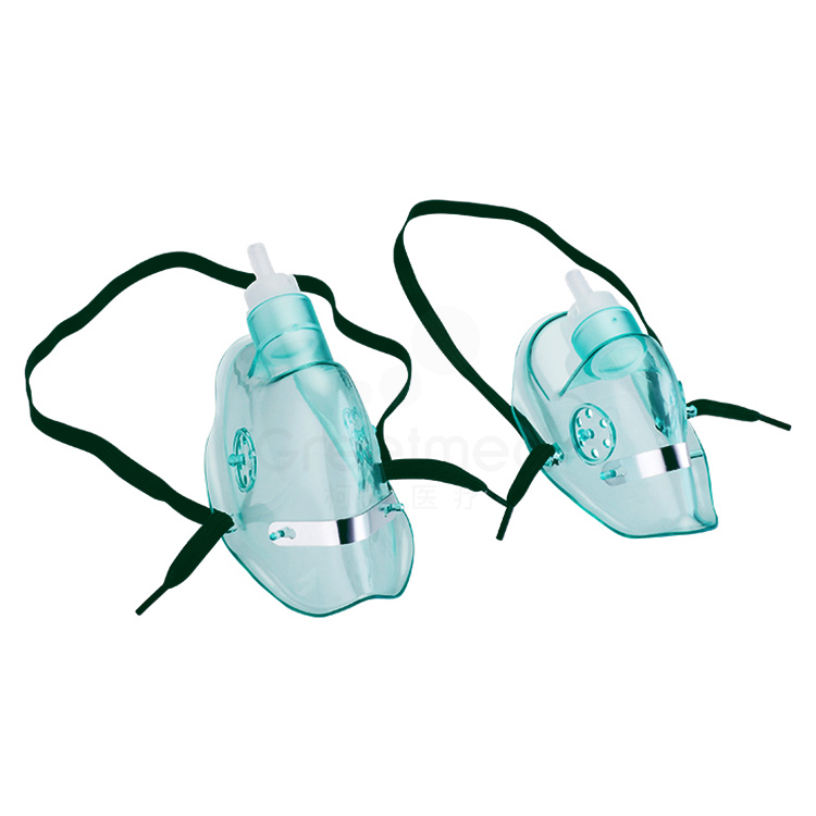 Disposable Medical PVC S M L Face Oxygen Mask with 2m Tubing