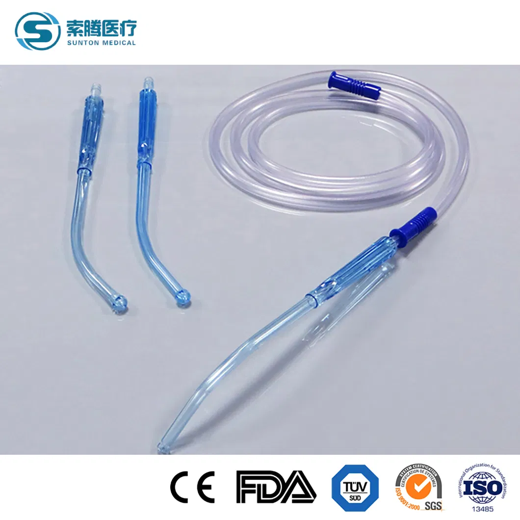Sunton Medical Suction Connecting Tube with Yankauer Handle China Sterile Yankauer Suction Connecting Tube Factory Free Sample Suction Yankauer Tube Surgical