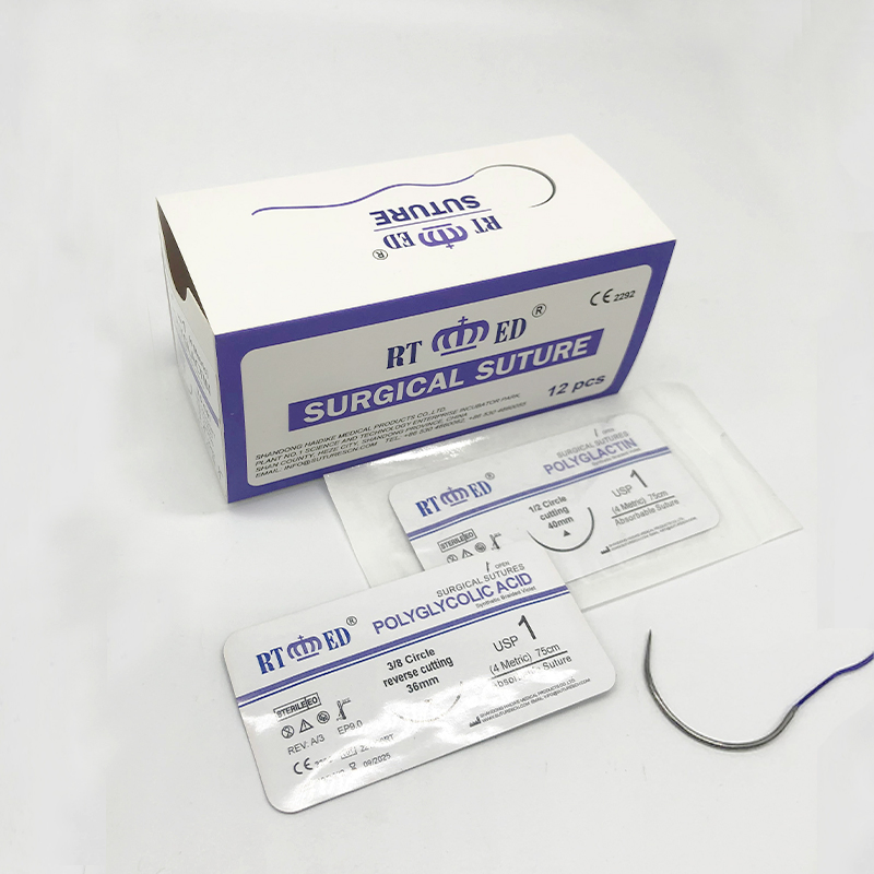 Haidike Factory Medicall Supplier Absorbable PGA/Pgla/Polyglactin910 /Pdo Surgical Suture with Needle