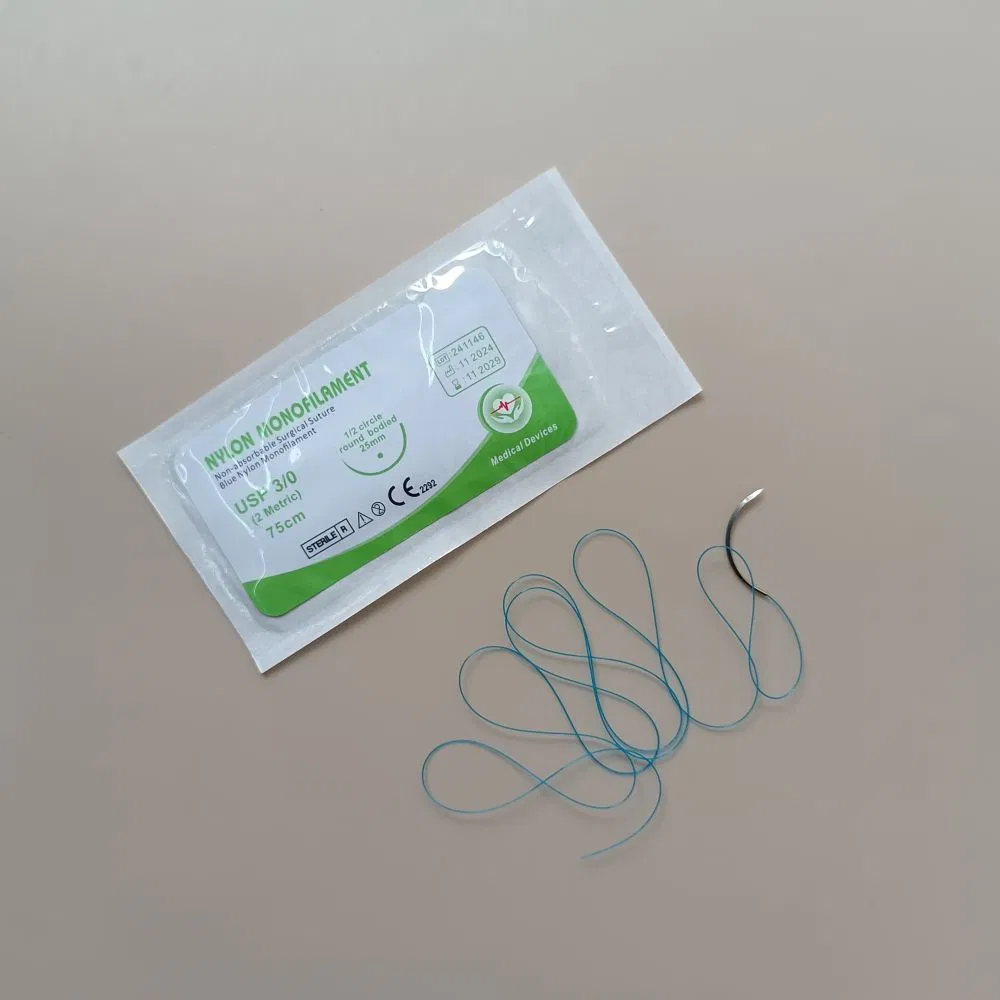 Surgical Non Absorb Nylon Monofilament Suture with Needle