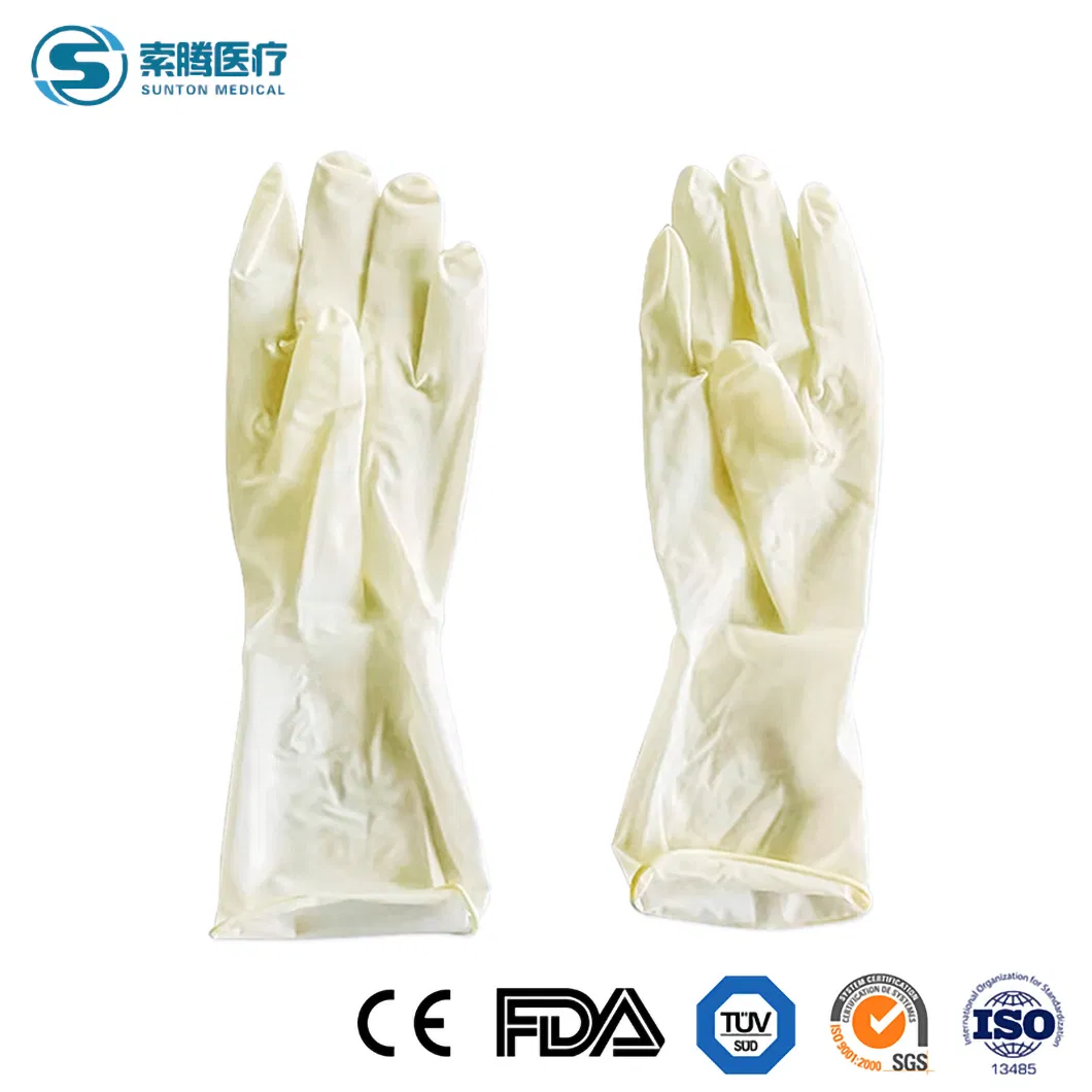Sunton China GB4806.11-2016 Safety Standard Medical Grade Mitten Manufacturers OEM Customized Surgical Gloves Nitrile Latex Material Sterile Surgical Gloves
