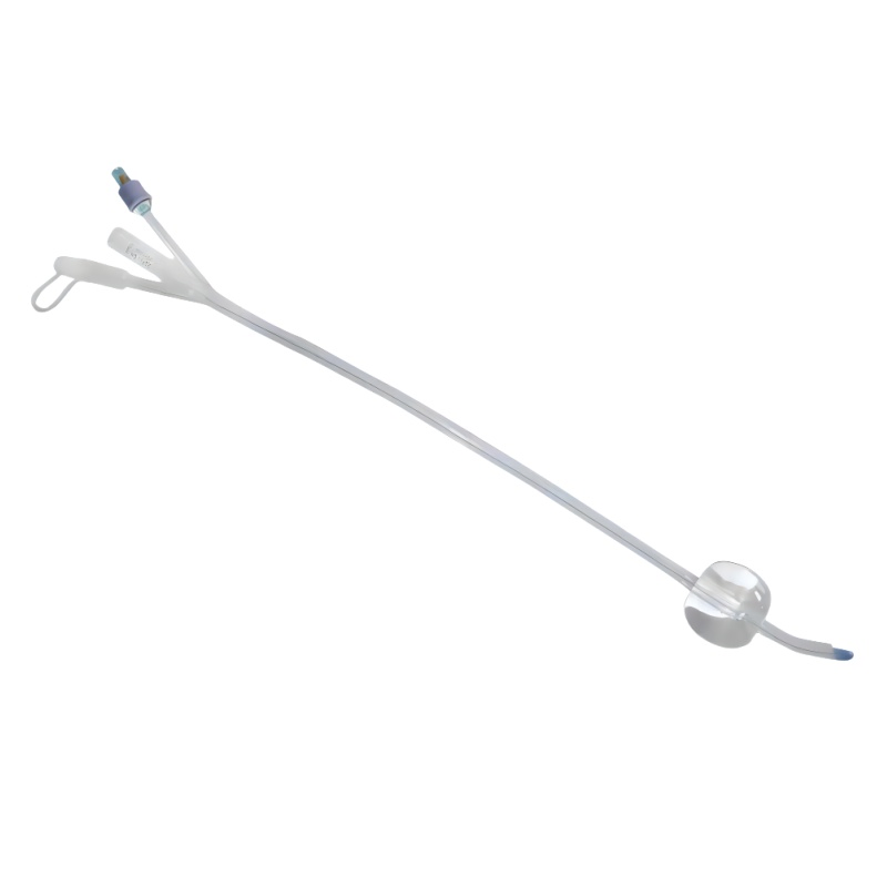 Medical Supply Silicone Urinary Foley Catheter with Balloon 50ml 80ml Fr22 20fr Dufour Tip 3 Way China Manufacturers