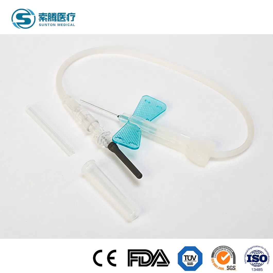 Medical Disposable Safety Vacuum Stainless Steel Sterile Lancet Butterfly Blood Specimen Collection Collecting IV Needle with Luer Slip/Lock