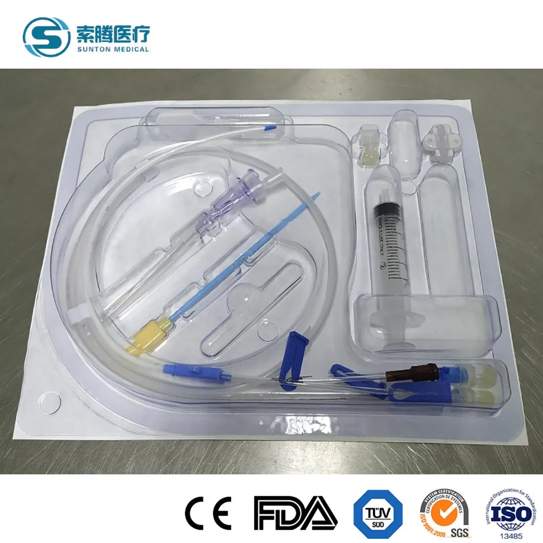 Sunton Medical Grade Disposable Quad Lumen CVC Catheter Kit China Double Lumen Central Venous Catheter Kit Suppliers High-Quality China CVC Catheter Set
