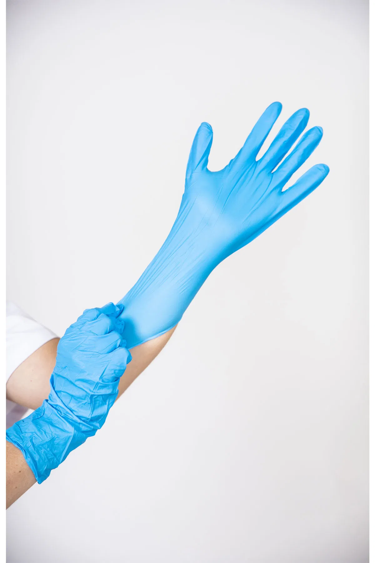 Siny Disposable Medical Supply Clinic Smooth Sterile Surgical Hospital Pockmarked Rubber Gloves OEM