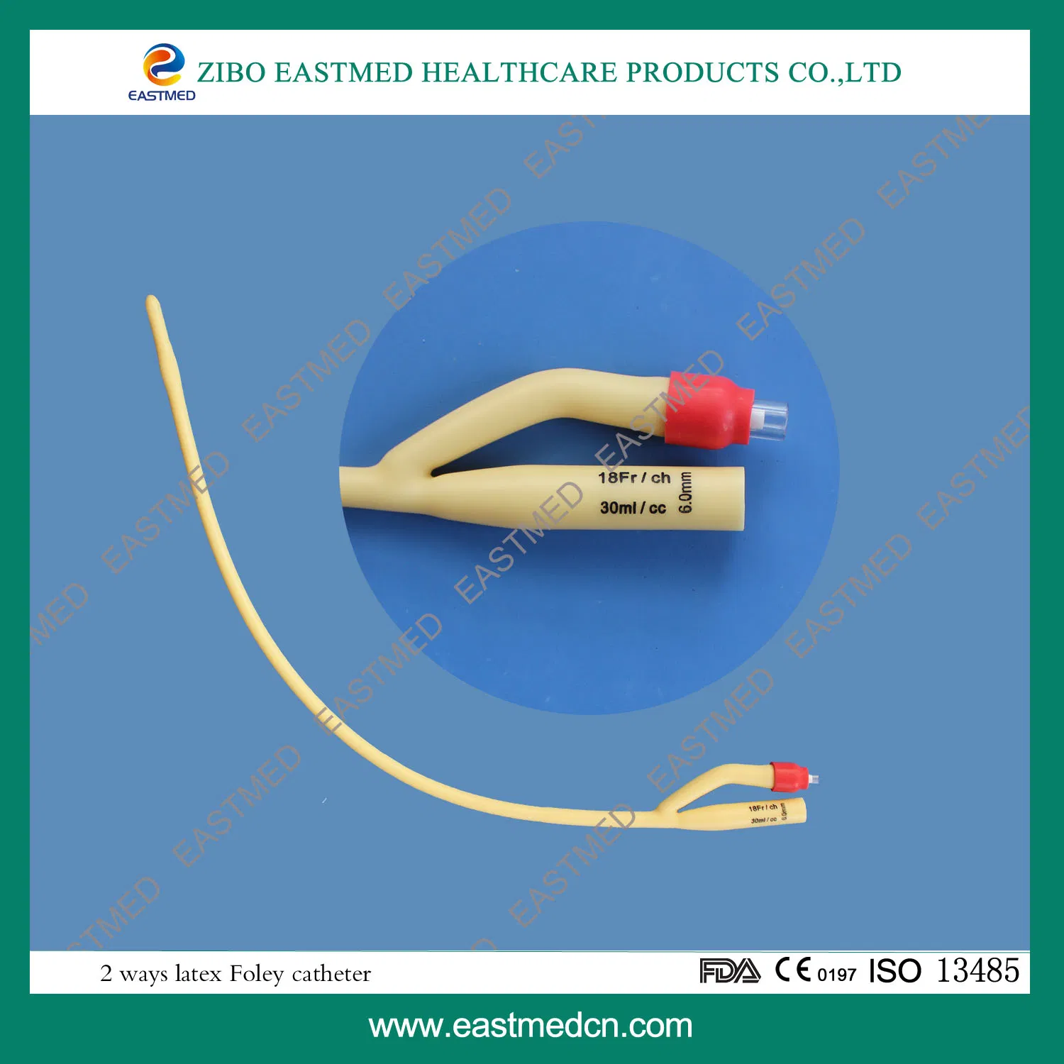 Single Packed Latex Foley Catheter Fr12-Fr24 for OEM Use