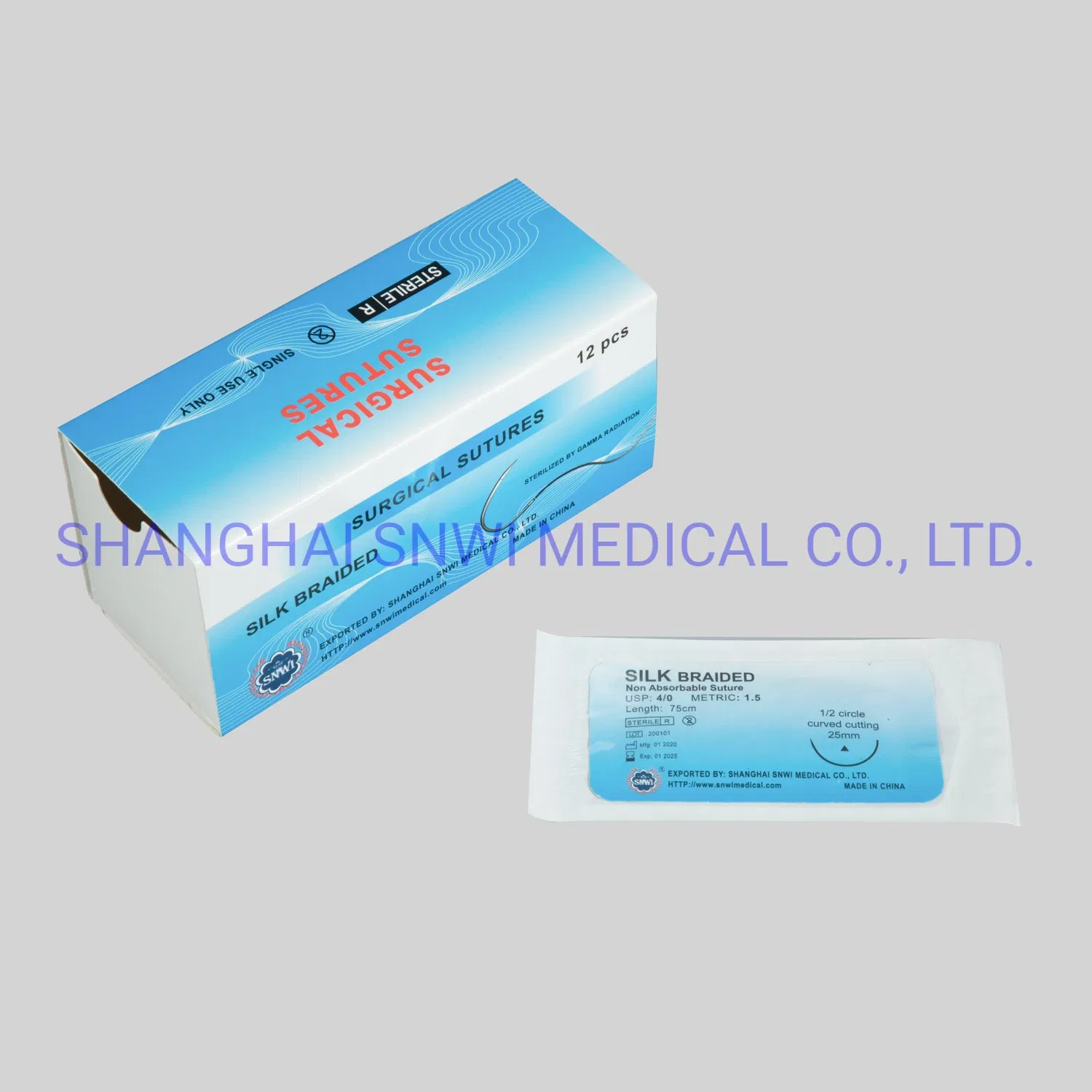 Hot Sale Disposable Medical Supply Sterile Surgical Suture with Needle for Hospital Use
