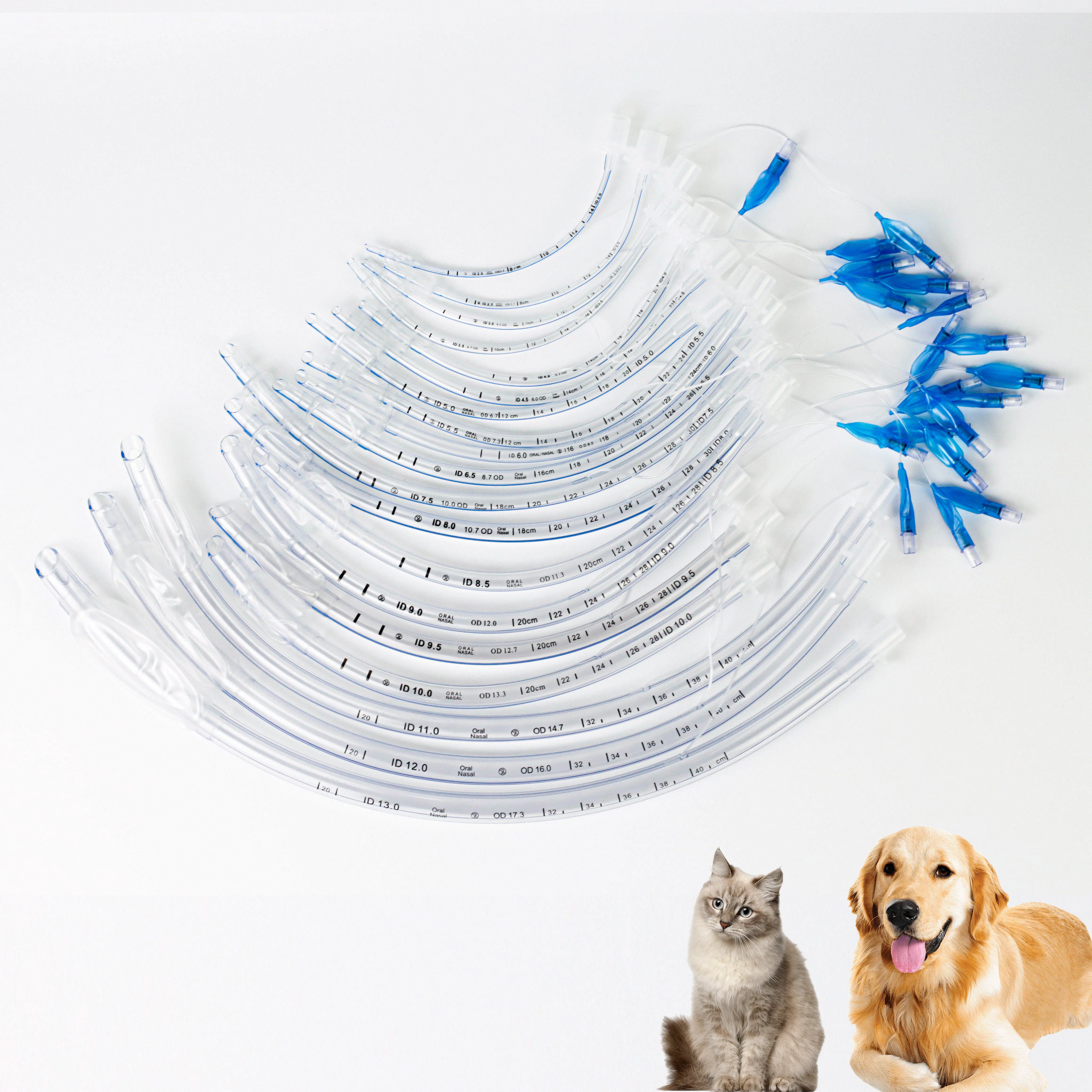 Single Use Veterinary Disposable Tracheal Endotracheal Tubes with Cuff for Animal