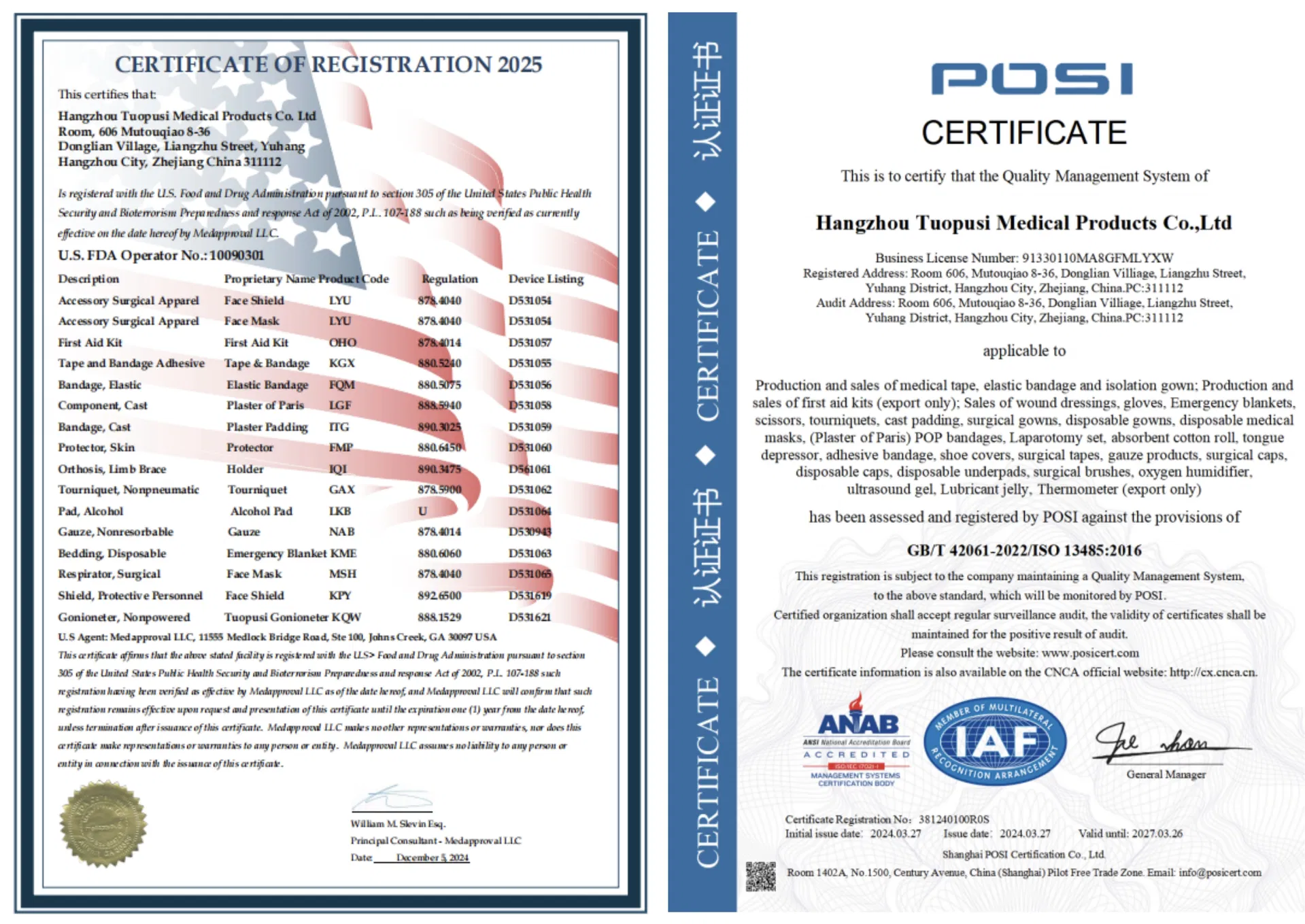 Medical Certifications