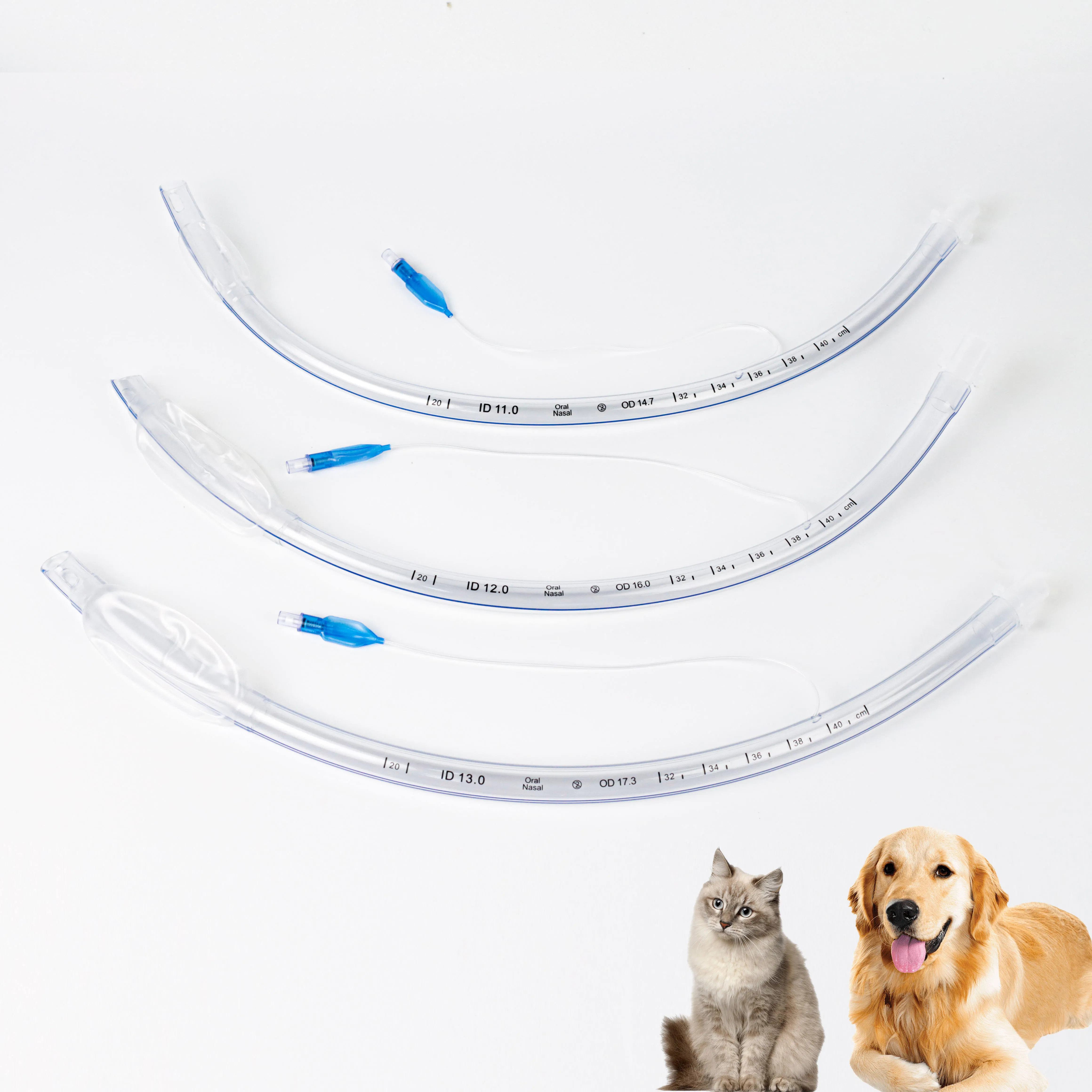 Single Use Veterinary Disposable Tracheal Endotracheal Tubes with Cuff for Animal