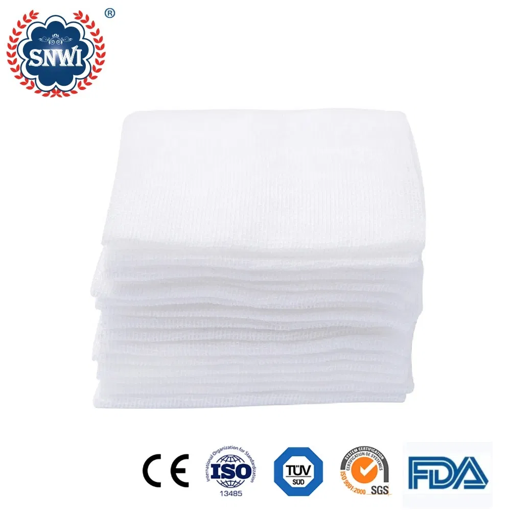 Hospital Medical Supplies Sterile Disposable High Absorbency 100%Cotton Gauze Sponge/ Swab/ Pad