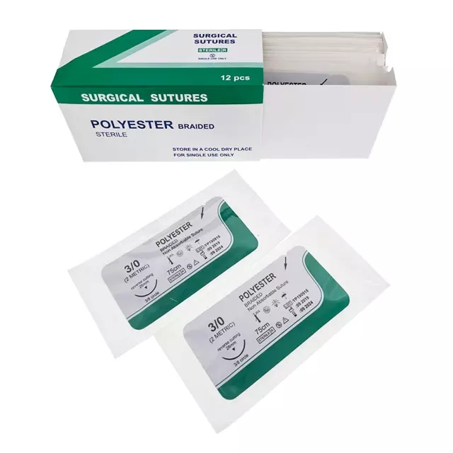 Surgical Absorbable Polyglycolic Acid PGA Suture with Needle