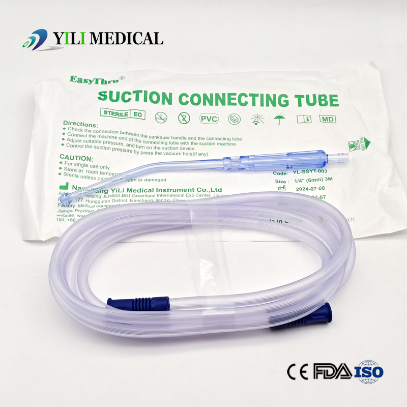 Sterile PVC Disposable Suction Connecting Tube Yankauer