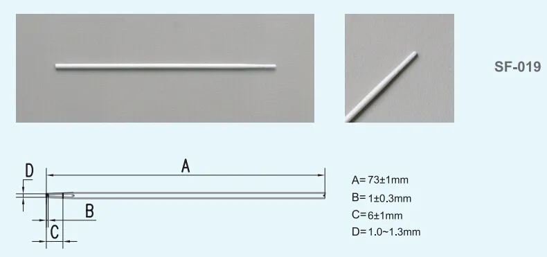 Fiber Optic Cotton Swabs Size Chart