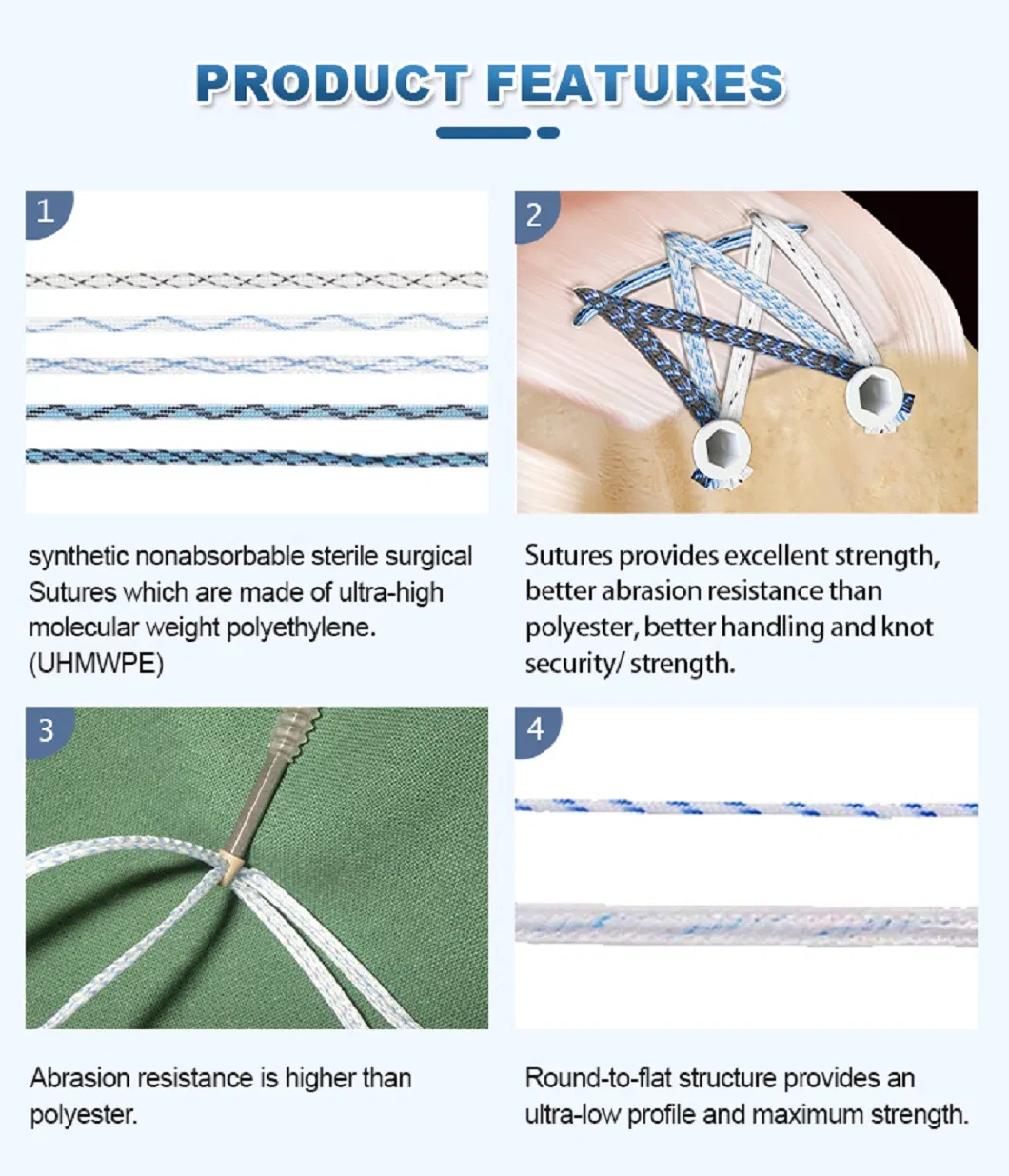Arthroscopy System UHMWPE Suture