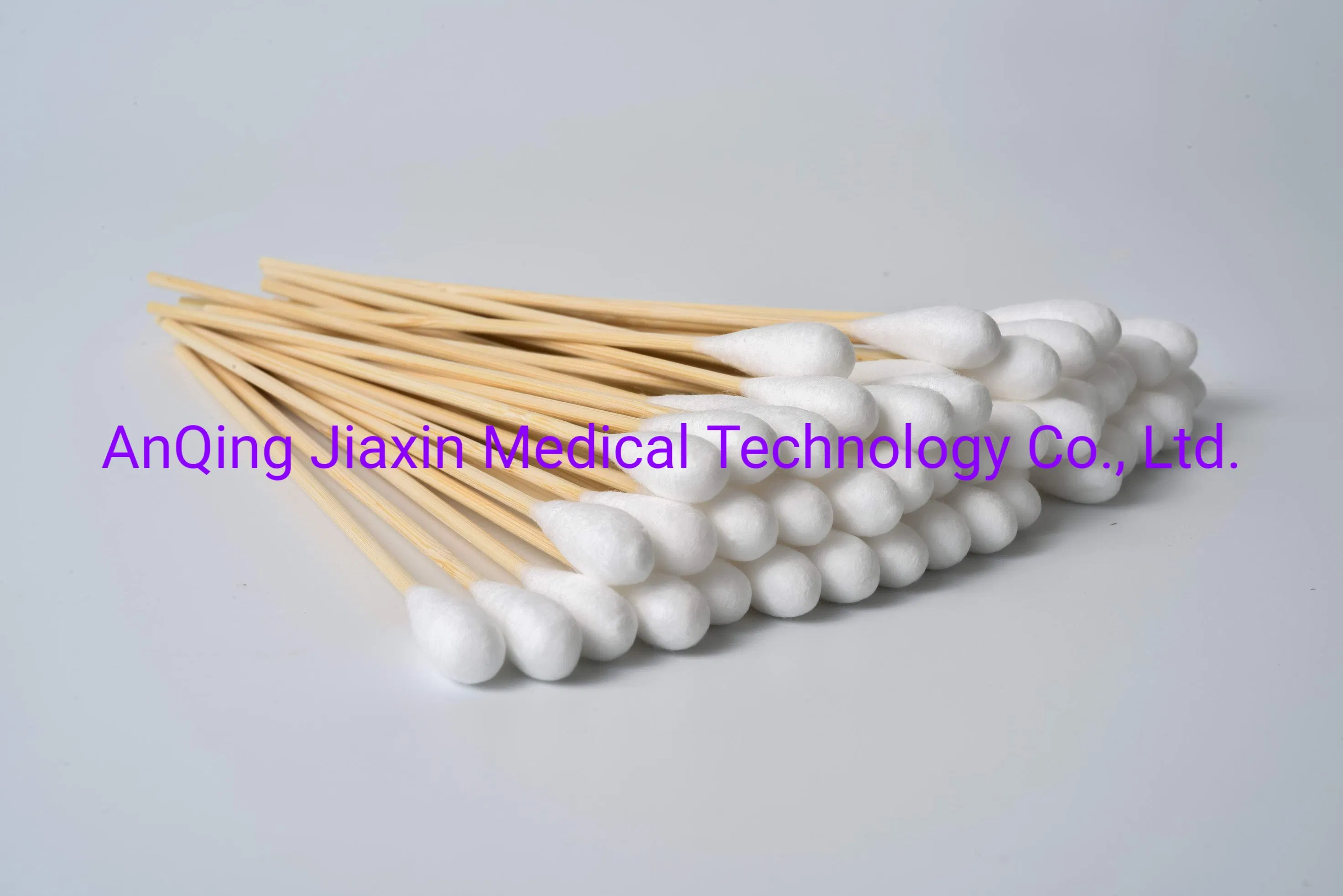 300PCS Plastic Free Household Bamboo Stick Cotton Bud Ear Swabs