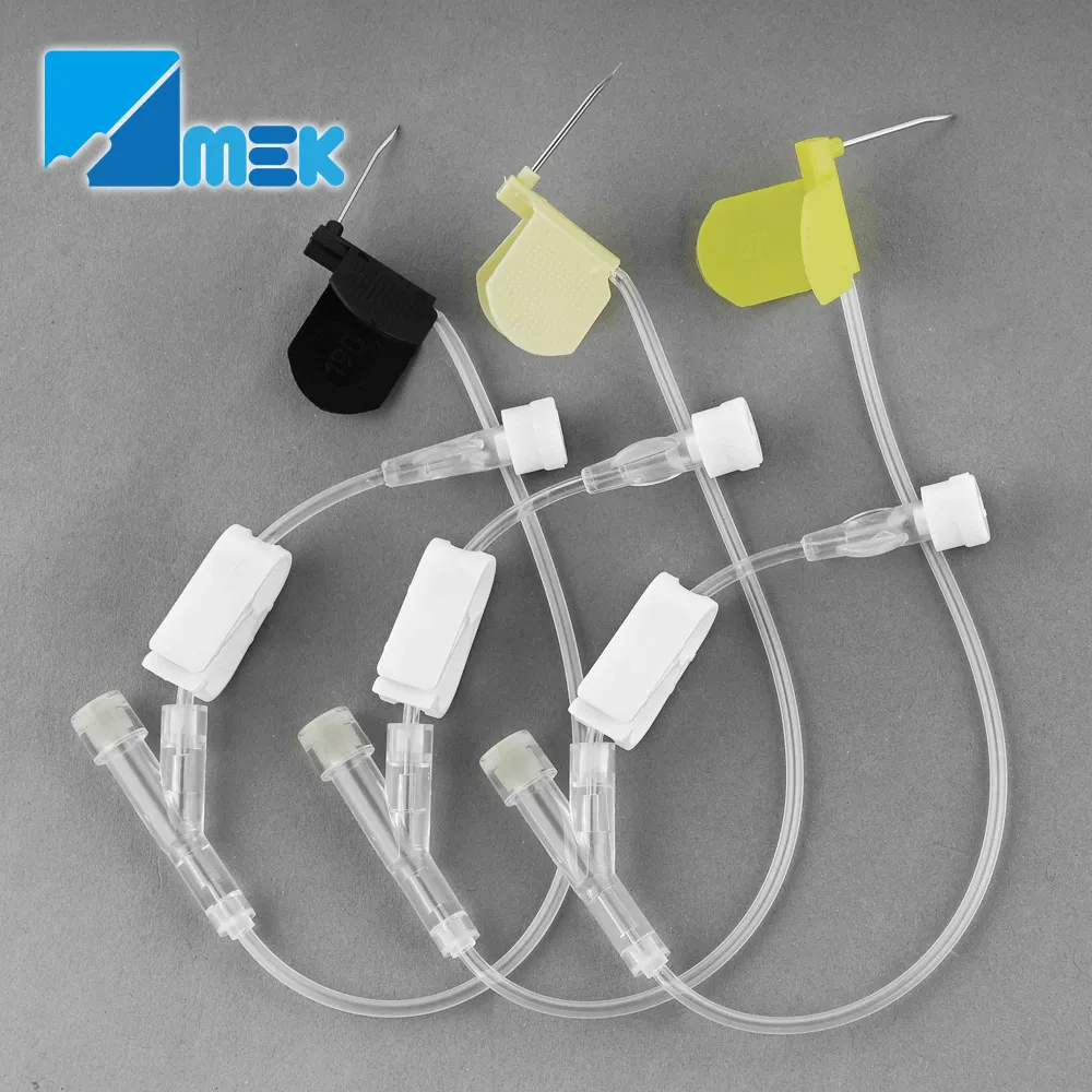 Safety Huber Needle with Y Port and Without Y Port CE FDA