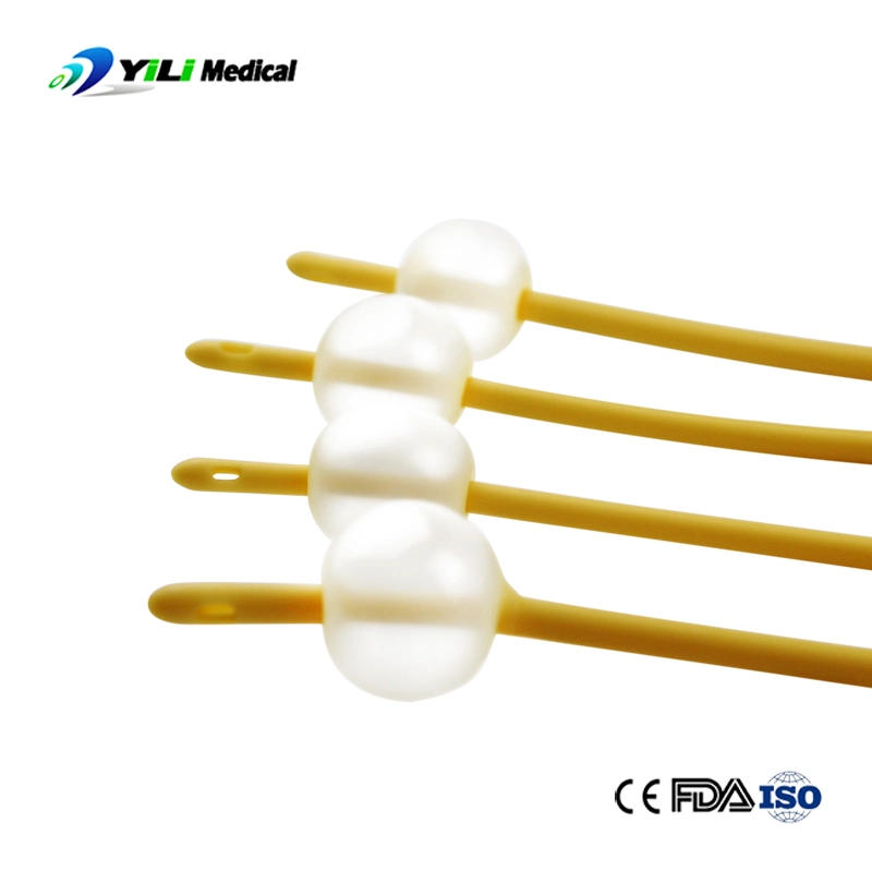 Medical Disposable Indwelling Urinary Catheter 2 Way Foley Catheter Balloon Fr06 to Fr30